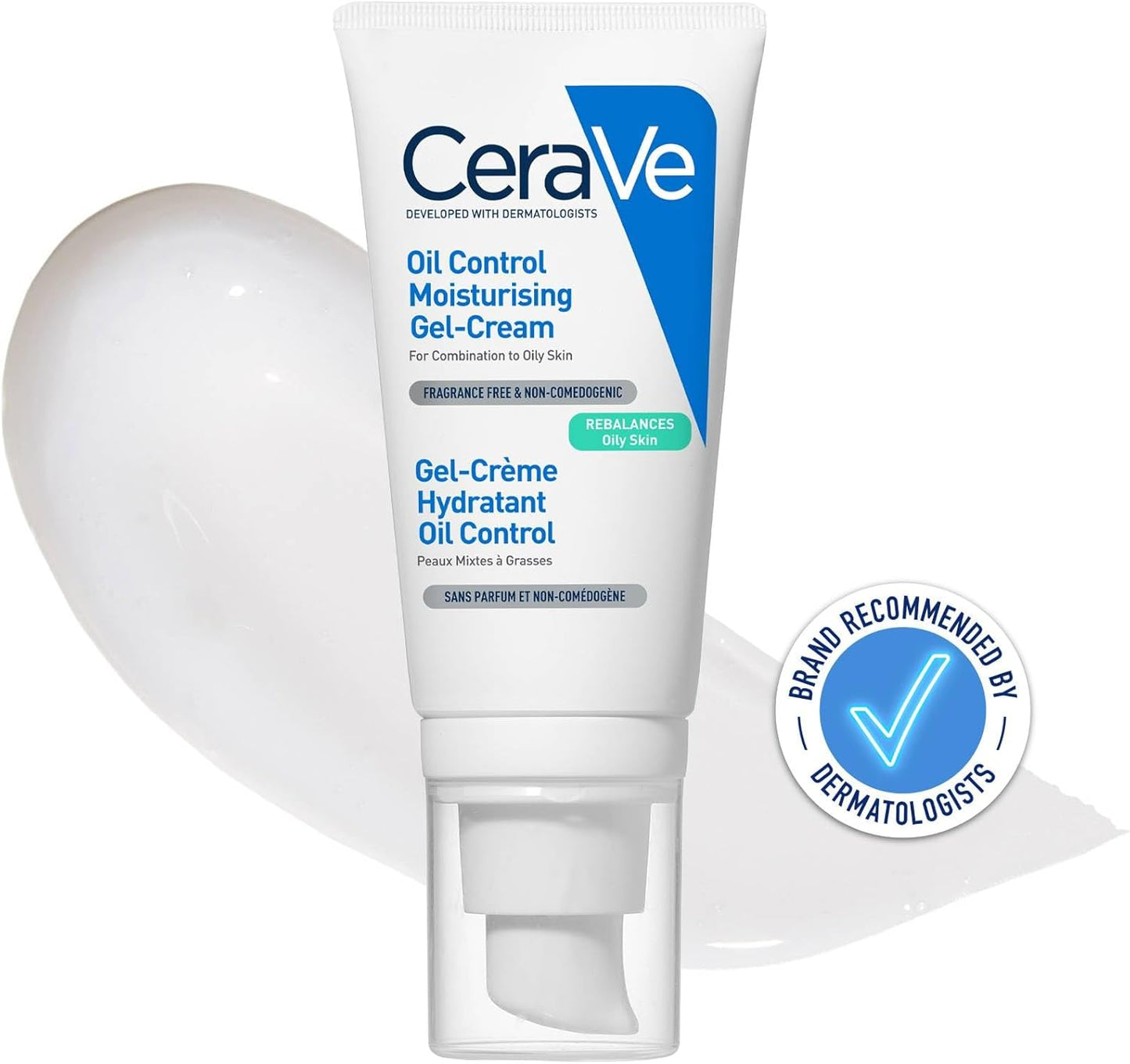 CeraVe Oil Control Gel-Cream Moisturizer with Oil Absorbing Technology and Ceramides for Combination and Oily Skin, 52ml