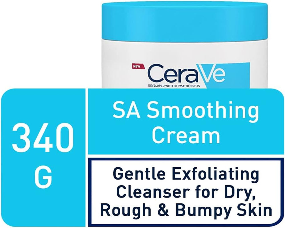 SA Smoothing Cream for Rough and Bumpy Skin 340g and Hydrating Cleanser for Normal to Dry Skin 473ml with Hyaluronic Acid and Three Essential Ceramides