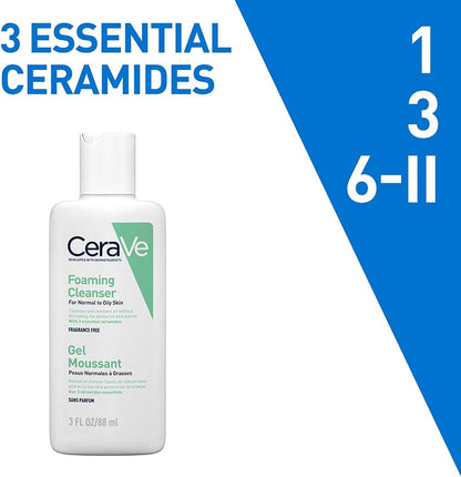 Cerave Travel Size Foaming Cleanser for Oily Skin 88Ml