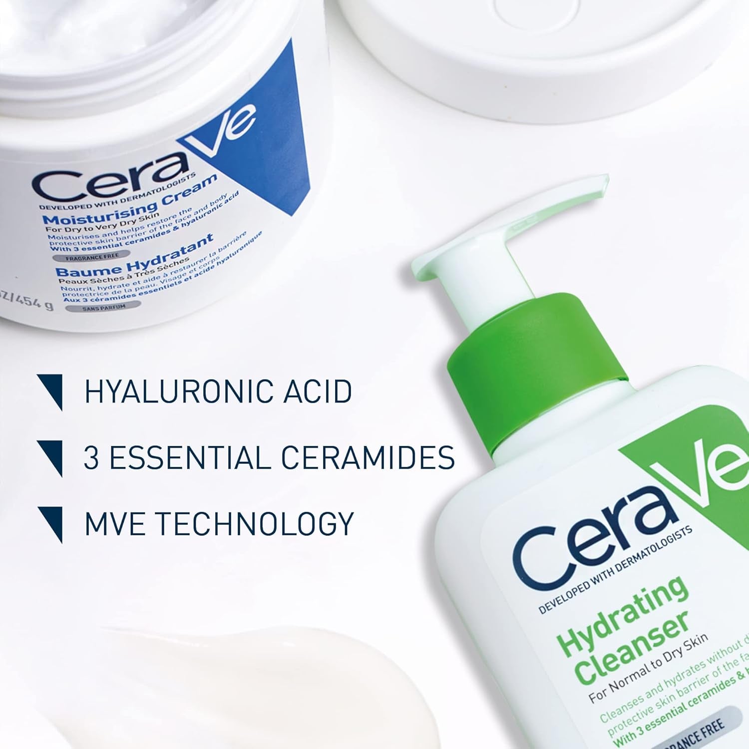 Deep Hydration 2-Step Regimen for Dry Skin | Cleanser 236 ml and Moisturizing Cream 454 g