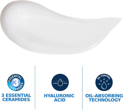 CeraVe Oil Control Gel-Cream Moisturizer with Oil Absorbing Technology and Ceramides for Combination and Oily Skin, 52ml