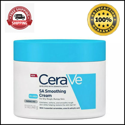 Cerave SA Smoothing Cream for Rough, Dry, and Bumpy Skin 340G