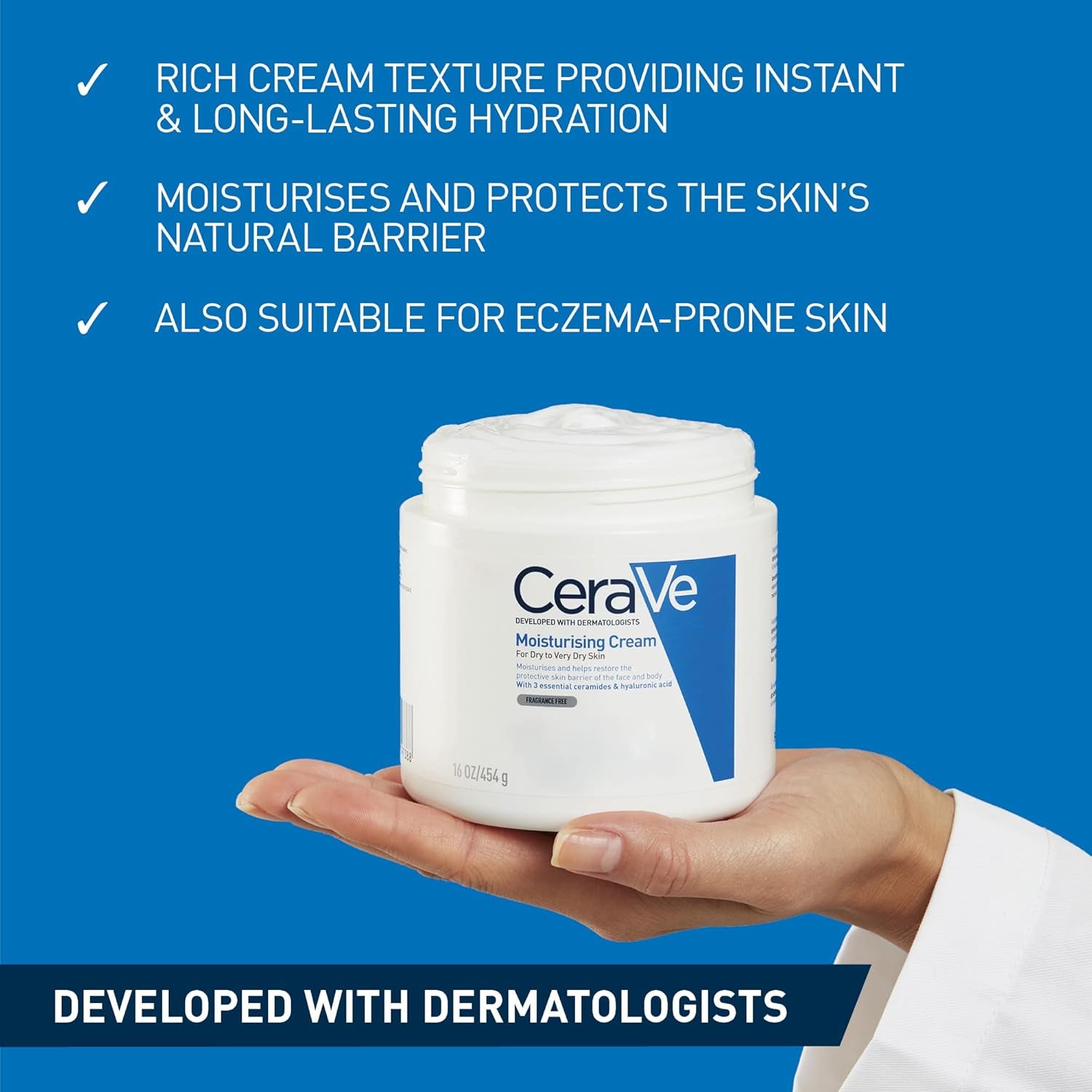 Deep Hydration 2-Step Regimen for Dry Skin | Cleanser 236 ml and Moisturizing Cream 454 g