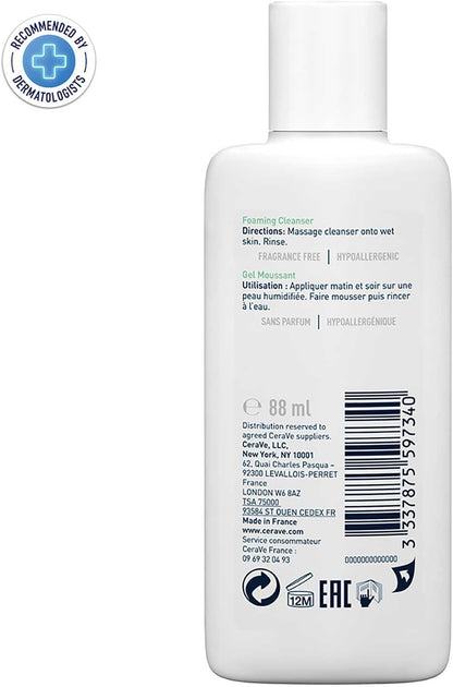 Cerave Travel Size Foaming Cleanser for Oily Skin 88Ml