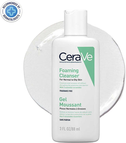 Cerave Travel Size Foaming Cleanser for Oily Skin 88Ml