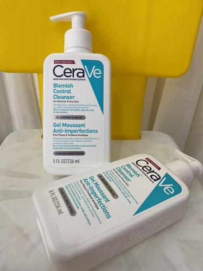 Cerave Blemish Control Face Cleanser 2X236Ml New Sealed UK