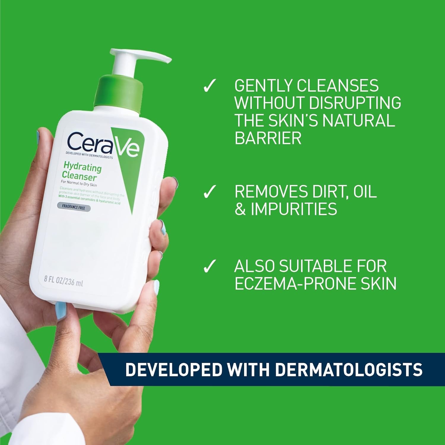 Deep Hydration 2-Step Regimen for Dry Skin | Cleanser 236 ml and Moisturizing Cream 454 g